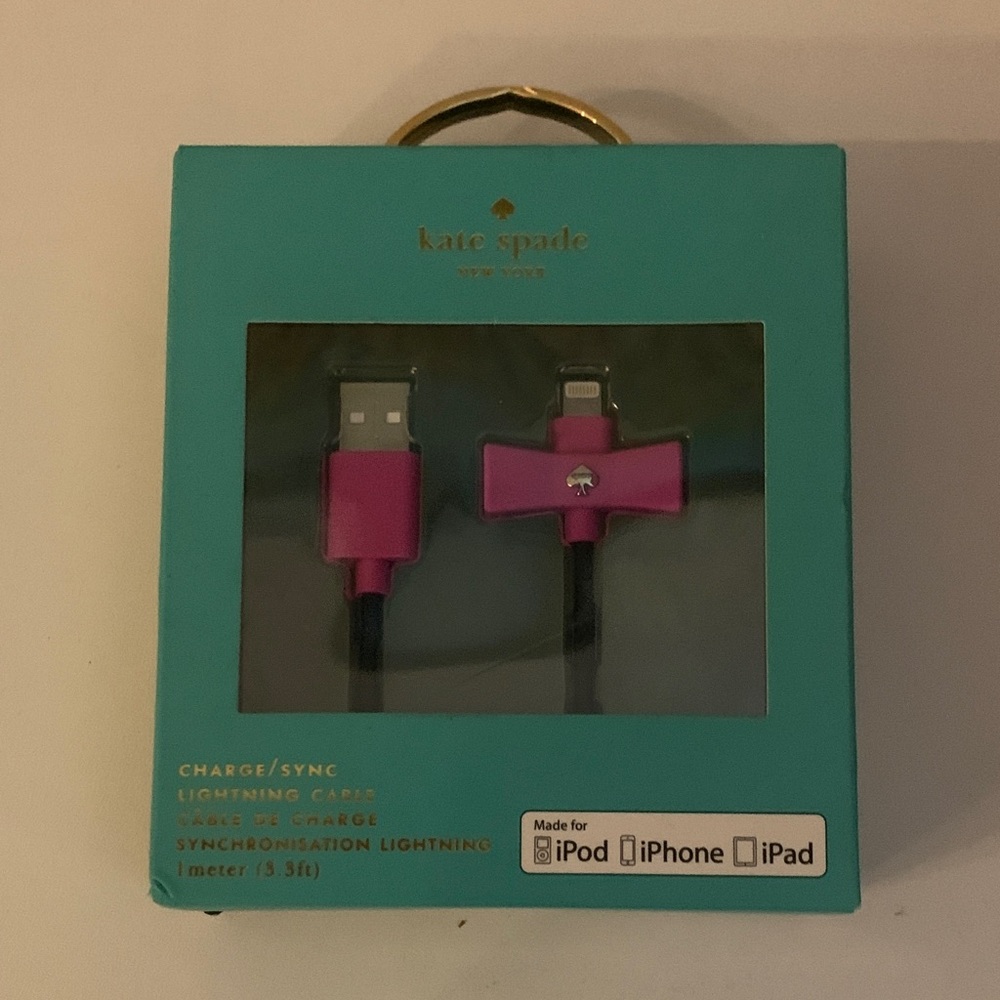 Kate Spade Pink Lightning Cable for Apple Devices